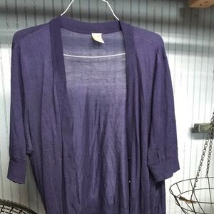 Purple cardigan